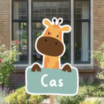 Geboortebord | Happy giraffe - Afbeelding 6