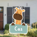 Geboortebord | Happy giraffe - Afbeelding 3