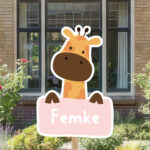 Geboortebord | Happy giraffe - Afbeelding 7