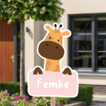 Geboortebord | Happy giraffe - Afbeelding 10