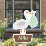 Geboortebord | Ooievaar met nest - Afbeelding 6