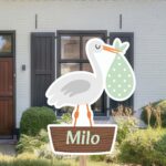 Geboortebord | Ooievaar met nest - Afbeelding 5