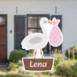 Geboortebord | Ooievaar met nest - Afbeelding 8