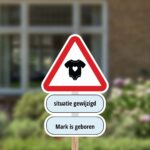Geboortebord | Situatie gewijzigd rompertje