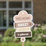 Geboortebord | Wegwijzer met pijl