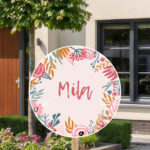 Geboortebord | Happy flowers - Afbeelding 4