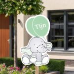 Geboortebord | Olifantje met ballonnen - Afbeelding 7