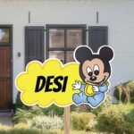 Geboortebord | Baby Mickey Mouse met wolk - Afbeelding 8