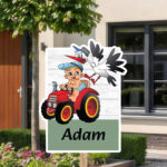 Geboortebord | Jongen op traktor met ooievaar - Afbeelding 9