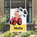 Geboortebord | Meisje op traktor met ooievaar - Afbeelding 7