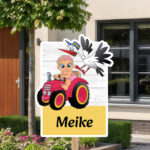 Geboortebord | Meisje op traktor met ooievaar - Afbeelding 10
