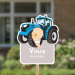 Geboortebord | Jongen met tractor