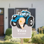 Geboortebord | Jongen met tractor - Afbeelding 2