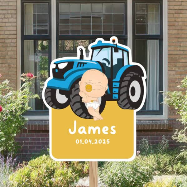 Geboortebord | Jongen met tractor - Afbeelding 7