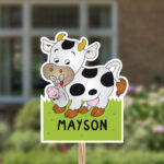 Geboortebord | Koe met baby