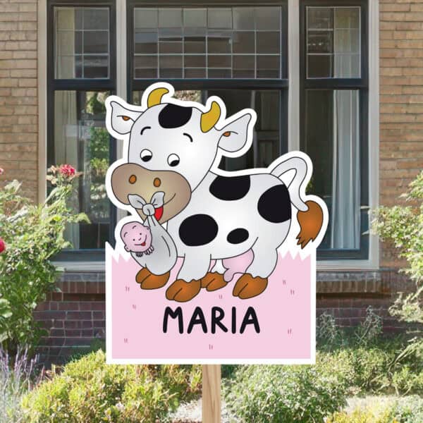 Geboortebord | Koe met baby - Afbeelding 6