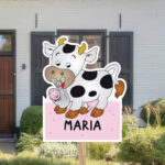 Geboortebord | Koe met baby - Afbeelding 3