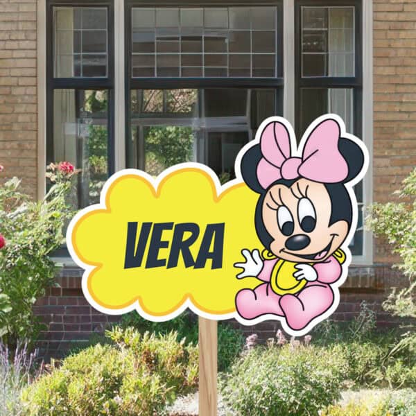 Geboortebord | Baby Minnie Mouse op wolk - Afbeelding 7