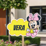 Geboortebord | Baby Minnie Mouse op wolk - Afbeelding 10