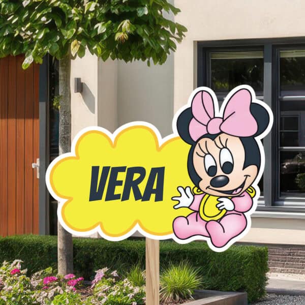 Geboortebord | Baby Minnie Mouse op wolk - Afbeelding 10