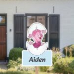 Geboortebord | Varken Knorretje komt uit ei - Afbeelding 5