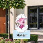 Geboortebord | Varken Knorretje komt uit ei - Afbeelding 7