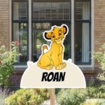 Geboortebord | Baby Simba van de Lion King - Afbeelding 3