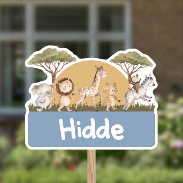 Geboortebord | Vrolijke jungledieren - Afbeelding 1