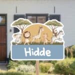 Geboortebord | Vrolijke jungledieren - Afbeelding 2