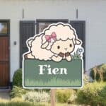 Geboortebord | Schaap op het gras - Afbeelding 2