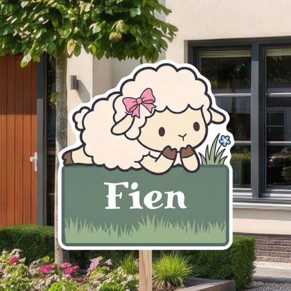 Geboortebord | Schaap op het gras - Afbeelding 4