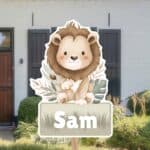 Geboortebord | Safari leeuw - Afbeelding 2