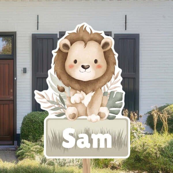 Geboortebord | Safari leeuw - Afbeelding 2