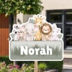 Geboortebord | Safari dieren - Afbeelding 4