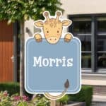 Geboortebord | Giraffe met staart - Afbeelding 8