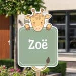 Geboortebord | Giraffe met staart - Afbeelding 9