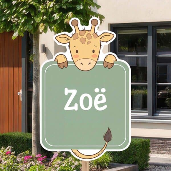 Geboortebord | Giraffe met staart - Afbeelding 9