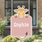 Geboortebord | Giraffe met staart - Afbeelding 7