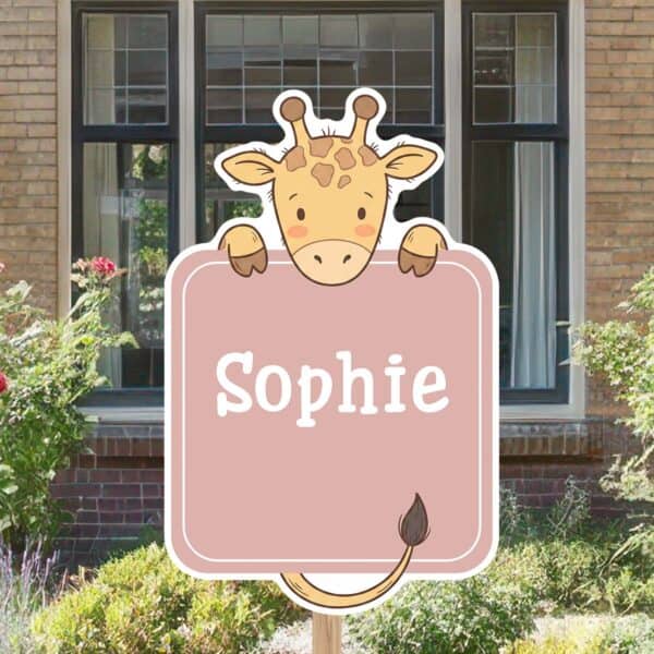 Geboortebord | Giraffe met staart - Afbeelding 7