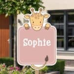 Geboortebord | Giraffe met staart - Afbeelding 10