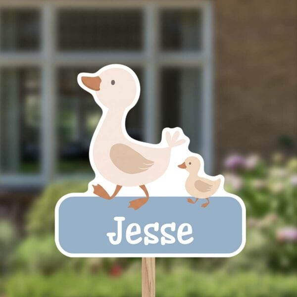 Geboortebord | Eend met baby eend - Afbeelding 1