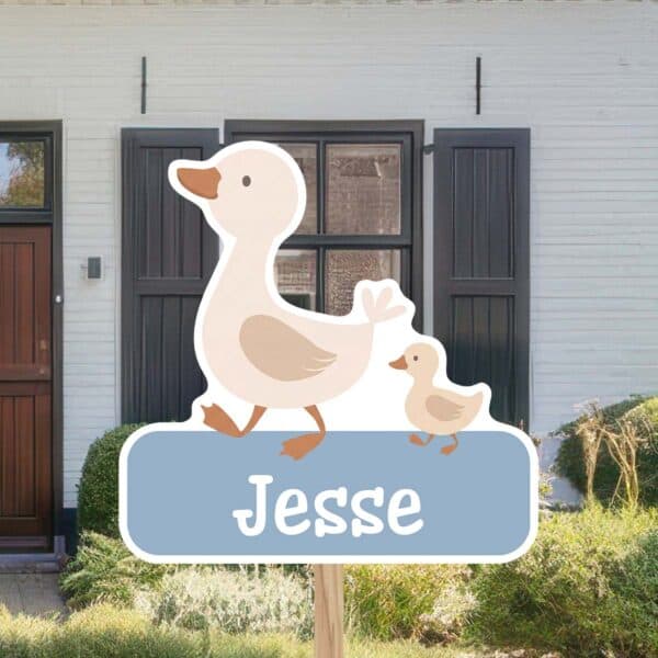 Geboortebord | Eend met baby eend - Afbeelding 2