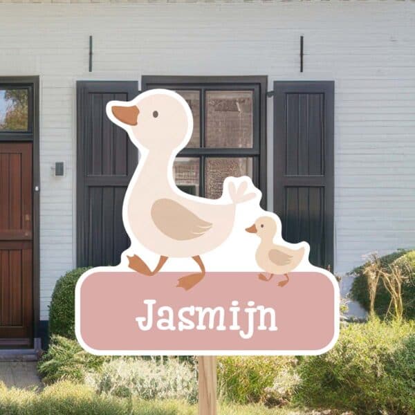 Geboortebord | Eend met baby eend - Afbeelding 4